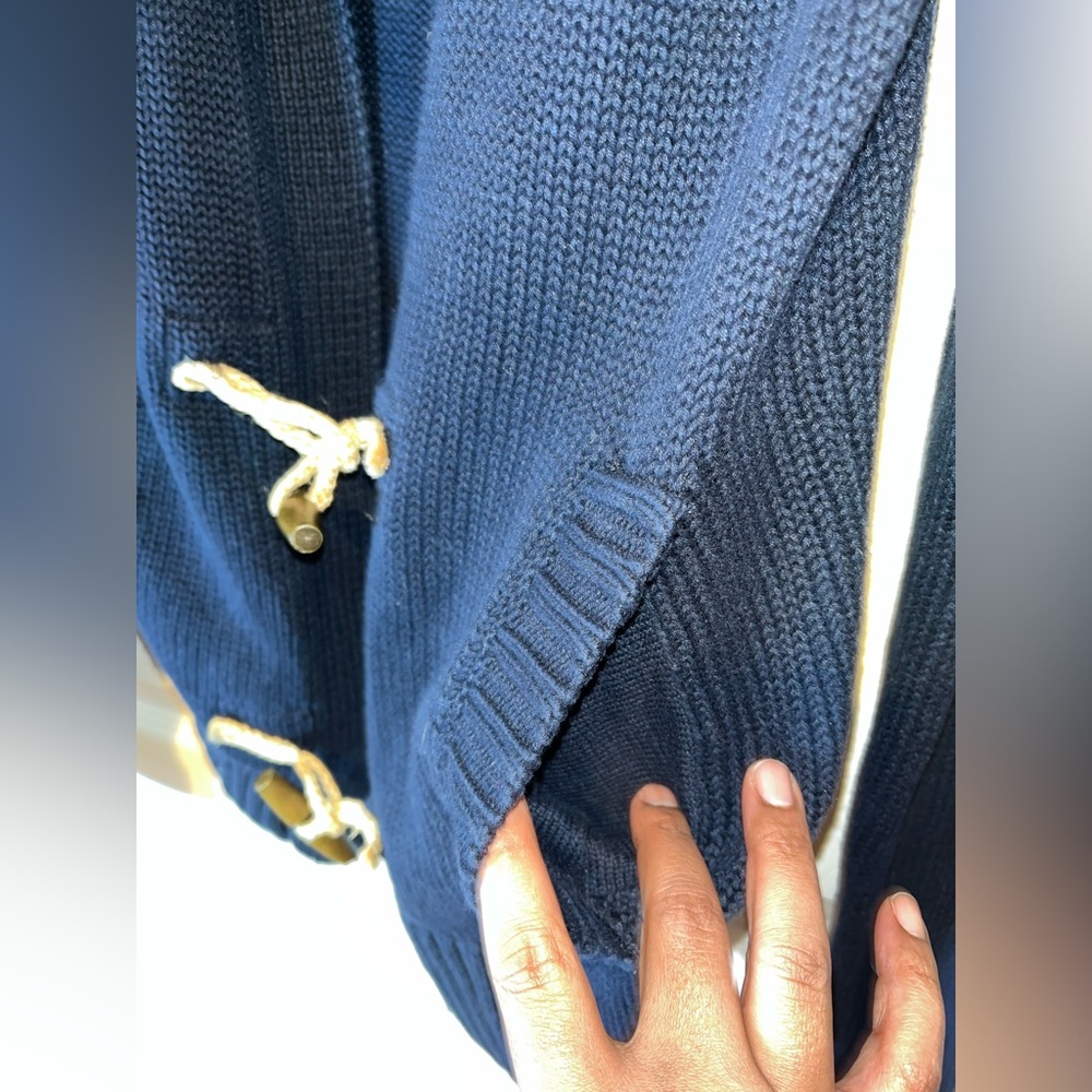 All Saints Ernst Navy Blue Cardigan with Toggle Closures - Picture 2 of 9